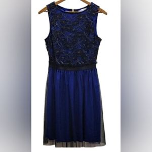 Speechless Royal Blue & Black Sleeveless Dress  Size 7 Juniors  | NWOT
